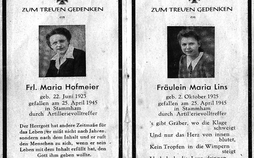 Artillerieeinschlag in Stammham